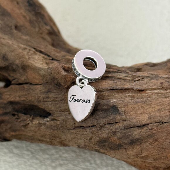 Pandora l Love You Forever S925 Silver Dangle Charm - Picture 3 of 4